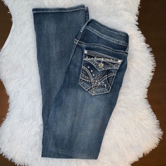Apt. 9 Denim - APT. 9 size embellished boot cut jeans rhinestones